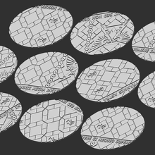 70x90mm oval base tops - imperial palace game meneldir warhammer 40k 40000 70x90 adeptus custodes terra tiles 3d print model - Mito3D