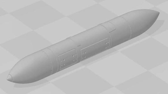 72 scale axq-14 early variant look-a-like usaf data link pod 3d print model - Mito3D