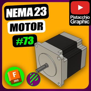 73 motore nema 23 cnc fusione 360 pistacchio grafico 3d print model - Mito3D