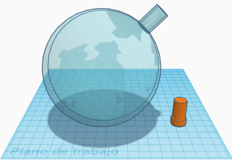 750 ml spherical bottle sphere 3d print model - Mito3D