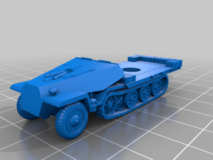 75 mm pak 44l 70 zugkraftwagen 251 antitank german gun pak 44 sgm 3d printing  3d print model - Mito3D