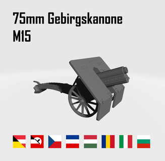 75mm koda montagna cannone 15 3d print model - Mito3D
