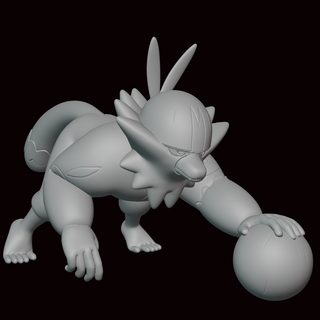 766 passimian Pokémon Zahl Kunst Statue Videospiel Videospiele Miniatur Skulptur Fan Art Figur alola Passimian Sonne Mond 3d print model - Mito3D