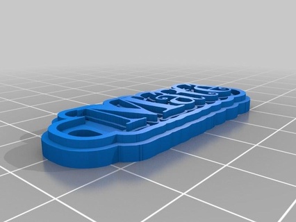 customized keychains 3d print model - Mito3D