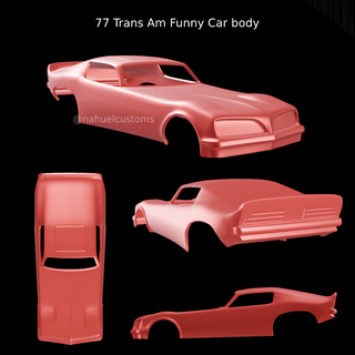 77 trans komik araba vücut 1977 1978 Firebird sürüklemek yuva rc model takım özel döküm 3d print model - Mito3D