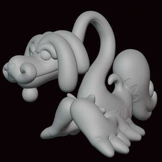 780 drampa Pokemon figura arte statua video gioco videogiochi miniatura scultura fan art figurina alola sole Luna 3d print model - Mito3D