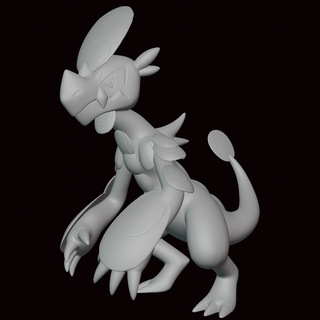 783 hakamo Pokémon Zahl Kunst Statue Videospiel Videospiele Miniatur Skulptur Fan Art Figur alola Sonne Mond 3d print model - Mito3D