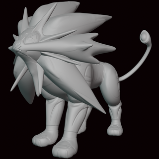 791 solgaleo pokemon figura estatua videojuego videojuegos miniatura escultura arte fan figurilla alola Dom Luna 3d print model - Mito3D