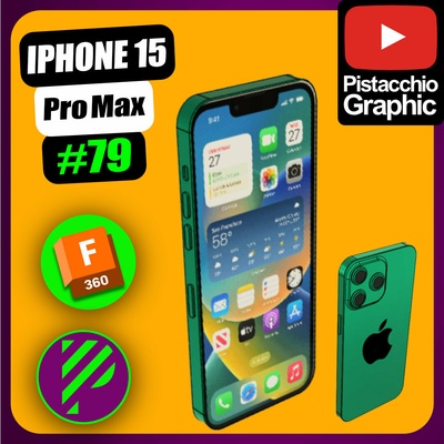 79 iphone 15 pro max fusión pistacho gráfico 360 fabricante tutorial youtube manzana 3d print model - Mito3D