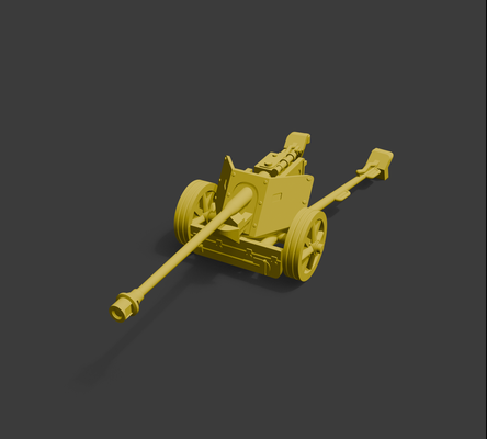 7 5 cm pak 40 1 72 stl arma fogo obus artilharia canhão resina 3d impressão escala 20mm miniatura peça 100 sla fdm 75mm 3d print model - Mito3D