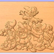 Les 7 nains divers dessin animé de disney les la cnc un soulagement 3d 3d print model - Mito3D