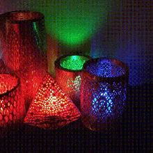 7 Candelieri scintilla spine candela vaso luce arredamento regalo lampada atmosfera deco decorazione 3d print model - Mito3D