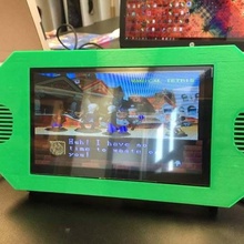 7 Ahududu pi bağımsız konsol gadget 7inch hdmi lcd Adafruit öykünme n64 3 yeniden kutu hoparlörler hoparlör başlık müzik seti video oyun 3d print model - Mito3D