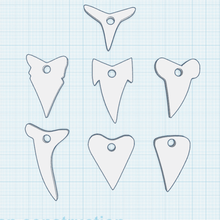 7 shark tooth jewels jewelry jewel pendant earring animal shark squale