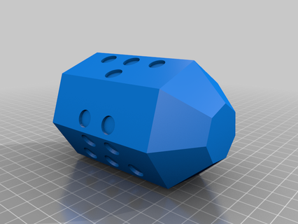 7 sided die safer dice 3d print model - Mito3D