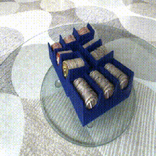 7 meraviglie moneta gettone titolare supporto organizzatore Stampa posto gioco tavola 3d stampato vassoio selezionatore divertimento scatola 3d print model - Mito3D