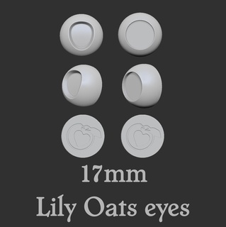 7mm giglio avena anime occhio vari bjd Bambola palla snodato occhi 3d print model - Mito3D