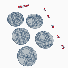 80mm bases walkway miniature base sector mechanicus wargaming warhammer 40k wh40k toy_game_accessories 3d print model - Mito3D