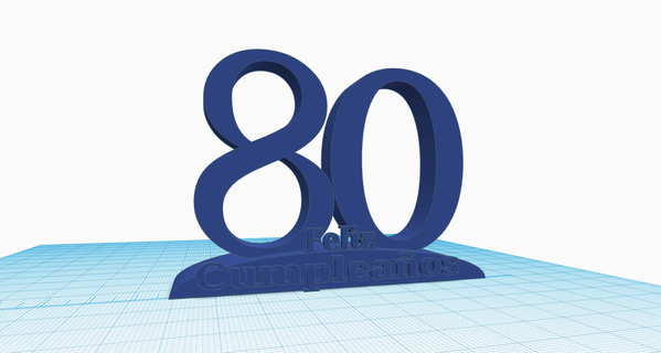 80th Geburtstag Zahlen Party Oma 3d print model - Mito3D