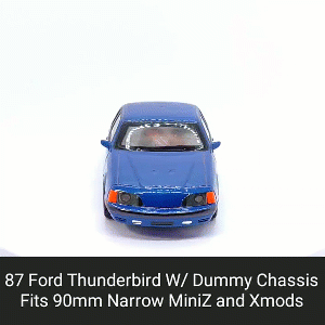87 thunderbird body shell dummy chassis xmod miniz car wheels model mr03 led 1 28 resin fdm plastic painted rc 3d print model - Mito3D