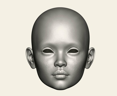 8 3d modèle tête visage articulé poupée bjd ooak poupées impression art stl charnières main figurine 3d print model - Mito3D