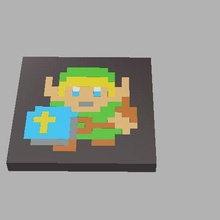 8 bit lien puzzle Jeu Zelda vidéo Jeux triforce nintendo Légende 3d print model - Mito3D