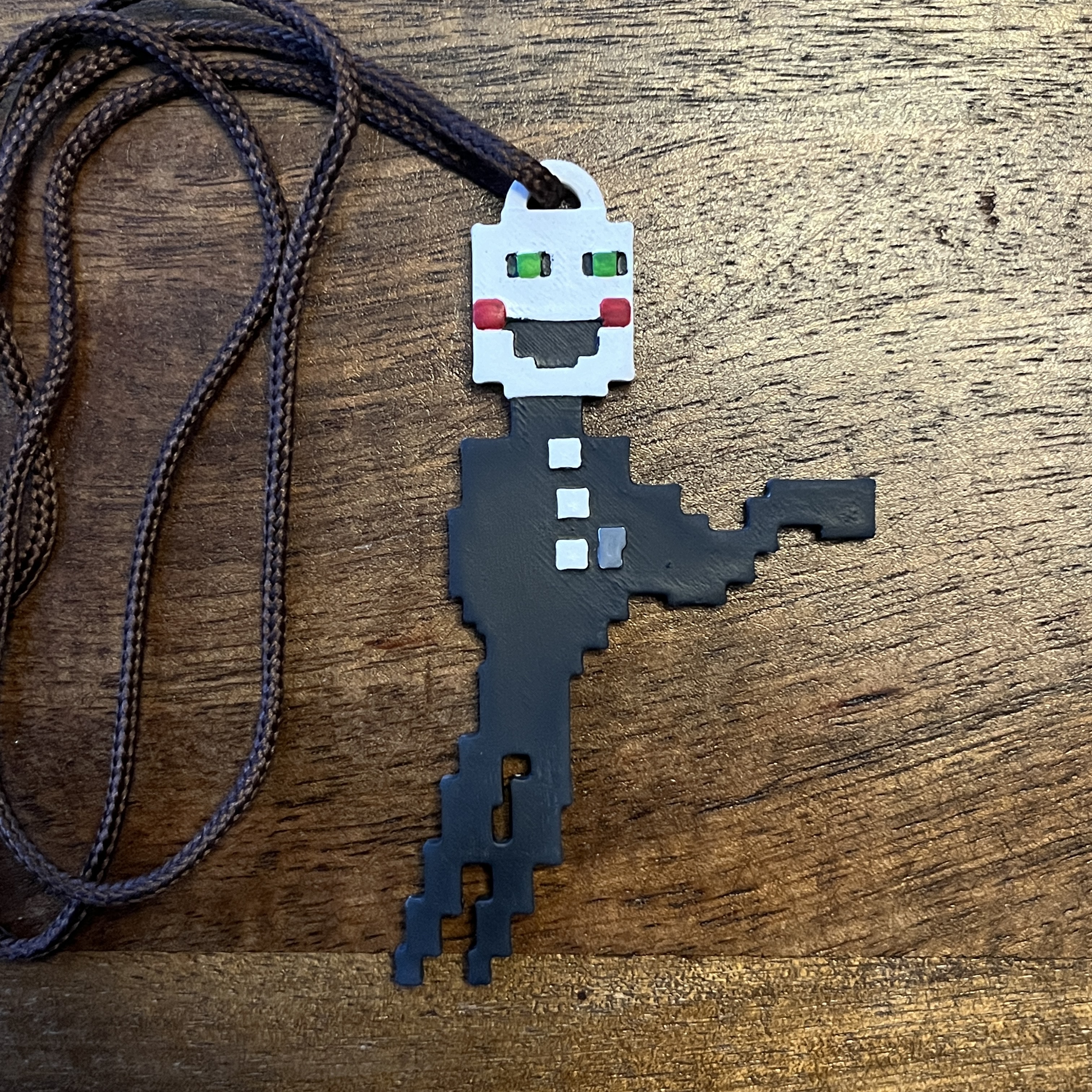 8 bit puppet keychain necklace fnaf five nights freddy's Game at 3D print model - Mito3D