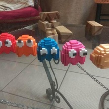 8 bits style pacman ghosts - separate parts no glue needed game nsfw ghost pixel retrogaming videogames voxel art toy accessories 3d print model - Mito3D