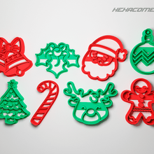 8 cutter cookie christmas cutters art 3d archive masses cake bakery food moulds cookies 3d print model - Mito3D