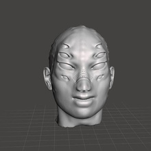 8 eyed alien head art 3d print model - Mito3D