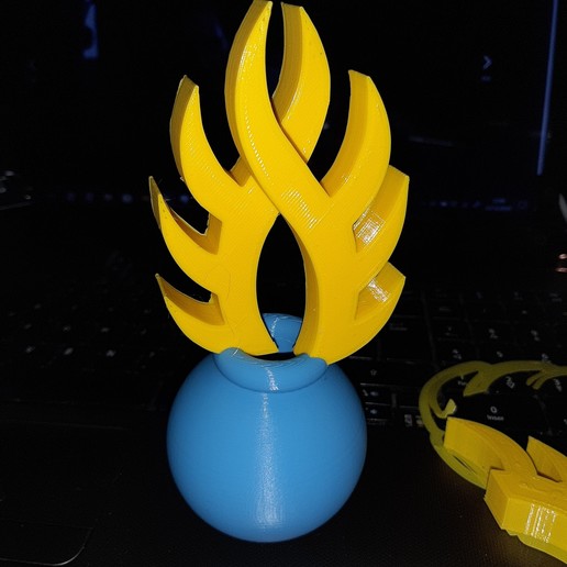 8 Flammen-Granate Kunst Granate 3D print model - Mito3D