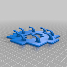 8 hook rack key decor 3d print model - Mito3D