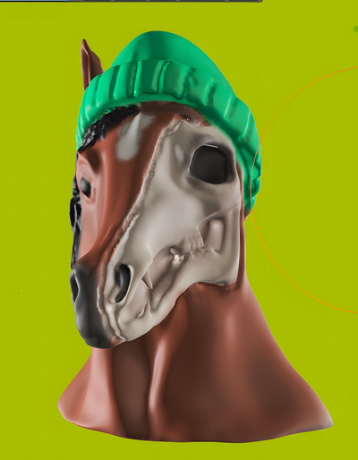 8 cavallo busti beanie cappello arte fallimento vaso stallone casa animale decorazione miniatura 3d print model - Mito3D