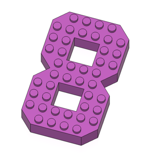 8 Lego compatibile numero torta toppers candele cioccolatini epossidica resina bloccare blocchi mattone minifigure compleanno festa ragazzo giocare età numeri Arabo 3d print model - Mito3D