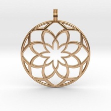 8 petals pendant jewelry flower 3d print model - Mito3D