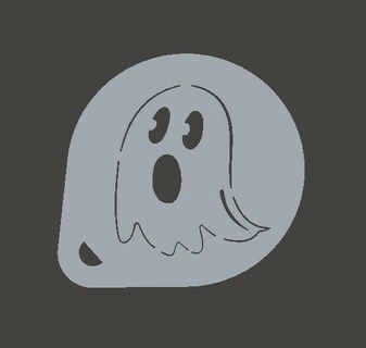8 simple ghost cappuccino stencils Home funny halloween stencil art decoration scary 3d print model - Mito3D