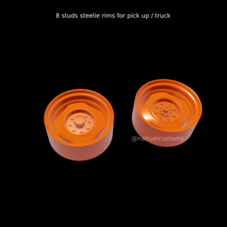 8 borchie Steelie cerchi scegliere camion personalizzato pressofuso kustom rc fessura modello kit cerchio ruota 3d print model - Mito3D