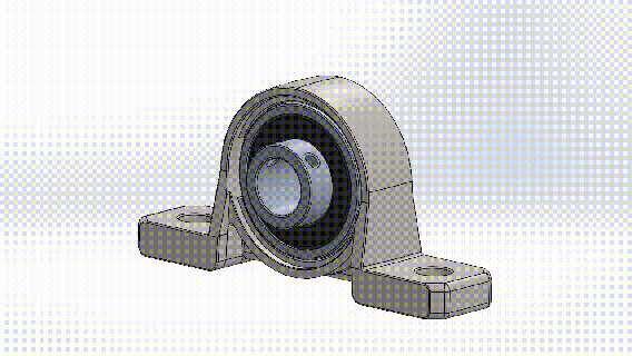8mm ennuyer interne Balle monté oreiller bloquer insérer palier roulement billes 3d print model - Mito3D