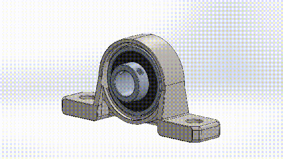 8mm bore inner ball mounted pillow block insert bearing bearing ball bearing pillow bearing ballbearing  3d print model - Mito3D