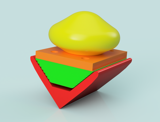 90 degré coin main ponceuse papier verre degrés citron vert plâtre douceur 3d print model - Mito3D