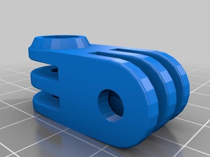 90 degree gopro adapter customized camera  3d print model - Mito3D