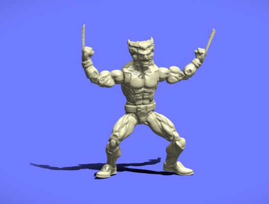 90 s klasik wolverine şekil 3d taramak model oyun logan 80s gök gürültüsü kedileri x men he man adam gijoe gi joe oyuncak 3d print model - Mito3D