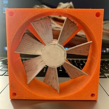 90mm diy fan fully 3d printed high airflow gadget electronics working cooling heatsink wind summer 3d print model - Mito3D