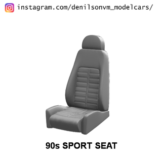 90s sport seat 1 24 scale car banco 3d print model - Mito3D