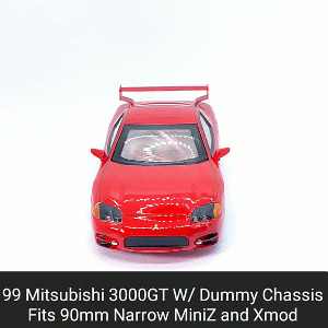 99 3000gt Körper Schale Dummy Chassis xmod miniz Wagen Räder Modell mr03 LED 1 28 Harz fdm Plastik gemalt rc 3d print model - Mito3D