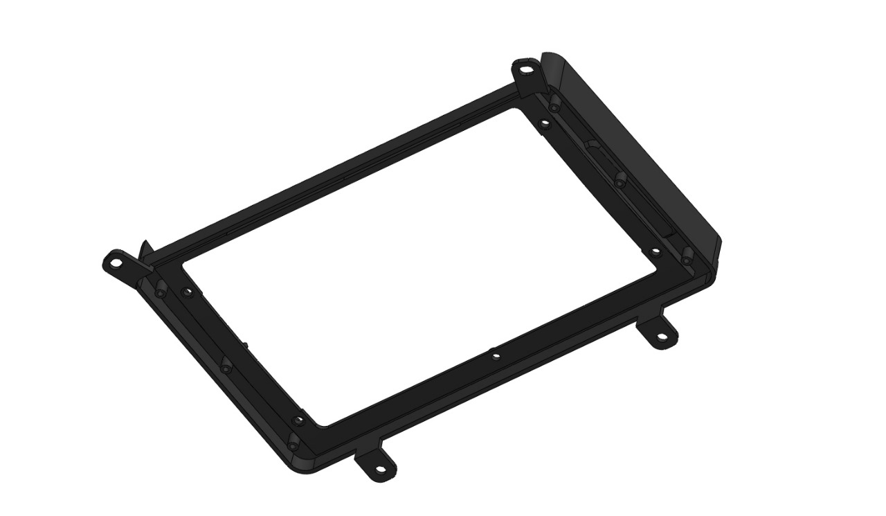 9 inch android display bracket 2019-2023 toyota quantum hiace 3D print model - Mito3D