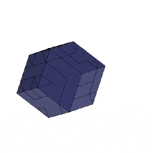 9 3x3 rhombique octaèdre puzzle Jeu 3d emballage 3d print model - Mito3D