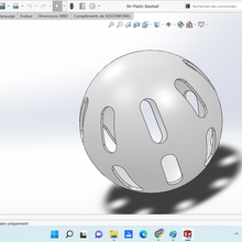 9in Plastique base ball 3d print model - Mito3D