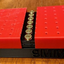 9mm Astuccio guaina compatibile velocità caricatore munizioni scatola round 3d print model - Mito3D