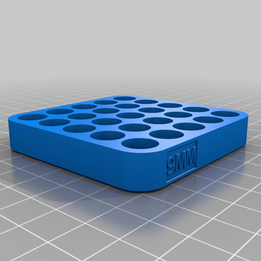 9mm reloading tray 25 count 3D print model - Mito3D